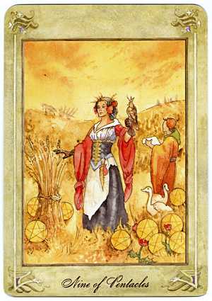 Llewellyn Tarot Nine of Pentacles