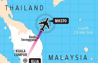 missing flight 370 path