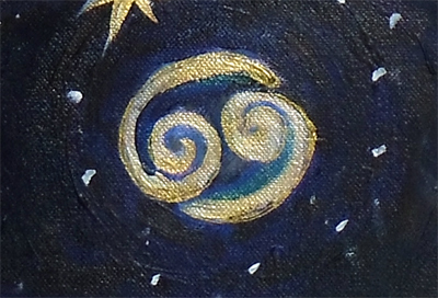 Sun Sign Cancer painting by Denise Demaras