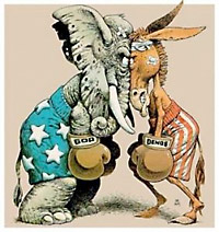 Republicans and Democrats square off at the mid-term elections